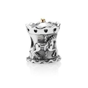 PANDORA Moments Collection, Two-tone Carousel MERRY-GO-ROUND Charm [RETIRED]